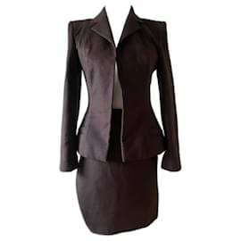 Dior-Skirt suit-Brown