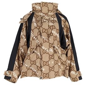 Jaqueta com capuz Gucci x Balenciaga 'Hacker Project' em algodão bege Bege