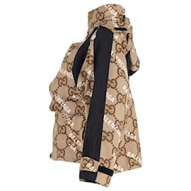 Gucci-Gucci x Balenciaga 'Hacker Project' Hooded Jacket in Beige Cotton-Beige