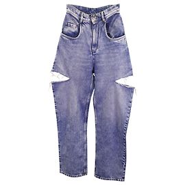 Maison Martin Margiela Maison Margiela Jean découpé découpé en coton bleu Bleu