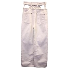 Maison Martin Margiela-Maison Margiela Cut Out Pocket Jeans in White Cotton-White