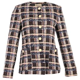Gucci-Gucci Tartan Jacket in Multicolor Cotton Tweed-Multiple colors