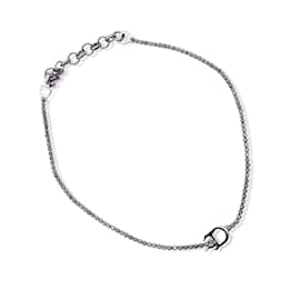 Christian Dior-Collier ou bracelet collier en métal argenté et cristaux-Argenté