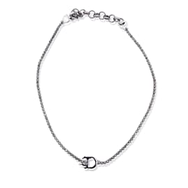 Christian Dior-Collier ou bracelet collier en métal argenté et cristaux-Argenté