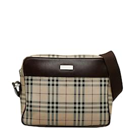 Burberry-sac bandoulière à carreaux Nova-Marron