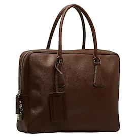 Prada-Saffiano Messenger Bag  VS0305-Brown