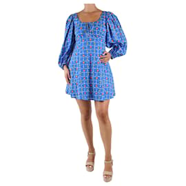 Staud-Blue tomato and spring onion printed dress - size US 8-Blue