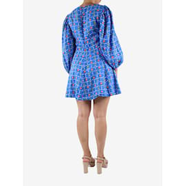 Staud-Blue tomato and spring onion printed dress - size US 8-Blue