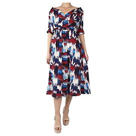 Altuzarra Vestido midi estampado multi manga curta - tamanho FR 38 Multicor