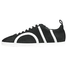 Totême-Black suede trainers with white details - size EU 40-Black