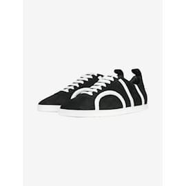 Totême-Schwarze Wildleder-Sneaker mit weißen Details – Größe EU 40-Schwarz