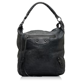 Balenciaga-Balenciaga Blue Motocross Classic Day Hobo-Blue,Navy blue