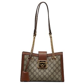Borsa tote lucchetto GG Supreme piccola marrone Gucci Marrone Beige