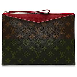 Louis Vuitton-Louis Vuitton Brown Monogram Pochette Pallas-Brown,Red