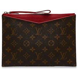 Louis Vuitton Brown Monogram Pochette Pallas Marrone Rosso