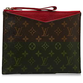 Louis Vuitton-Louis Vuitton Brown Monogram Pochette Pallas-Brown,Red