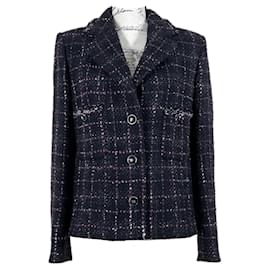 Chanel-2021 Nuova giacca di tweed nera-Nero