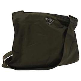 Prada-PRADA Shoulder Bag Nylon Khaki Auth ar10326-Khaki