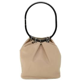 Gucci-GUCCI Shoulder Bag Leather Beige Auth 54365-Beige