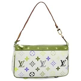 Louis Vuitton-LOUIS VUITTON Multicolor Pochette Accessoires Pouch White M92649 Auth ar10351b-White