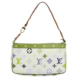 Louis Vuitton-LOUIS VUITTON Multicolor Pochette Accessoires Pouch White M92649 Auth ar10351b-White