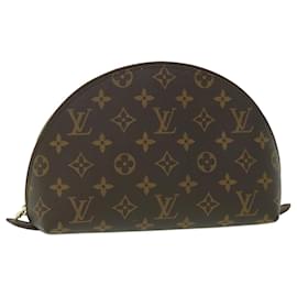 Louis Vuitton-LOUIS VUITTON Monogram Trousse Demi Ronde Cosmetic Pouch M47520 LV Auth 55144-Monogram