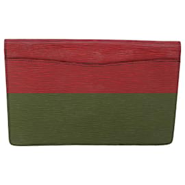 Louis Vuitton-LOUIS VUITTON Epi Montaigne Clutch Bag Red M52657 LV Auth ep1800-Red