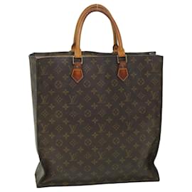 Louis Vuitton-LOUIS VUITTON Monogram Sac Plat Hand Bag M51140 LV Auth 53334-Monogram