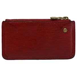 Louis Vuitton-LOUIS VUITTON Epi Pochette Cles Coin Purse Red M63807 LV Auth 54496-Red