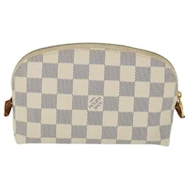 Louis Vuitton-LOUIS VUITTON Damier Azur Pochette Cosmetic PM Pouch N60024 LV Auth 55604-Other