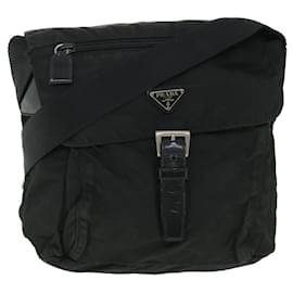Prada-PRADA Shoulder Bag Nylon Black Auth ar10302-Black