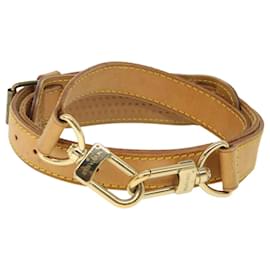 Louis Vuitton-LOUIS VUITTON Bandoulière Ajustable Cuir 37""-44.1"" Beige Auth ar10292-Beige