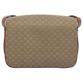 Céline-CELINE Macadam Canvas Shoulder Bag Beige Auth ar10274-Beige