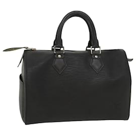 Louis Vuitton-Louis Vuitton Epi Speedy 25 Hand Bag Black M43012 LV Auth 54493-Black