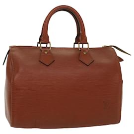 Louis Vuitton-Louis Vuitton Epi Speedy 25 Hand Bag Brown M43013 LV Auth bs8525-Brown
