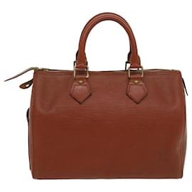 Louis Vuitton-Louis Vuitton Epi Speedy 25 Hand Bag Brown M43013 LV Auth bs8525-Brown