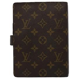 Louis Vuitton-LOUIS VUITTON Monogramm Agenda MM Tagesplaner Cover R20105 LV Auth 52924-Monogramm