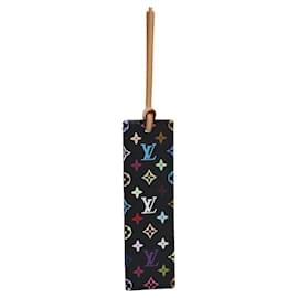 Louis Vuitton-LOUIS VUITTON Monogramme Multicolor Mark Page Kadu Bookmark M99197 Auth LV 52926-Noir