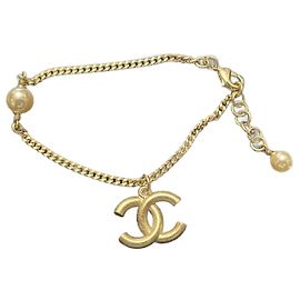 Bracelet Chanel métal Doré