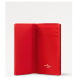 Louis Vuitton-Organisateur de poche LV cuir rouge-Rouge