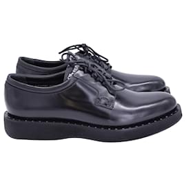 Church's-Church's Brandy Met Derby Shoes in Black Calfskin Leather-Black