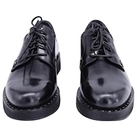Church's-Church's Brandy Met Derby Shoes in Black Calfskin Leather-Black