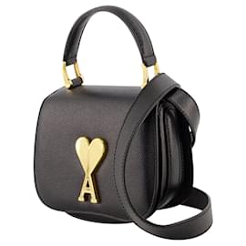 Ami Paris-Nano Paris Crossbody - AMI Paris - Leather - Black-Black