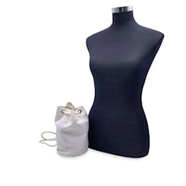 Hermès-Hermes Paris Sac à main marin en coton blanc Mini Sac Marine-Blanc