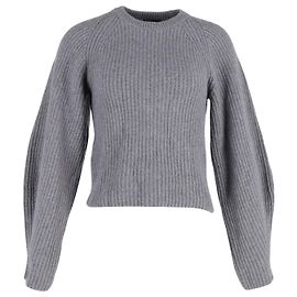 Theory-Pullover mit Rundhalsausschnitt aus grauer Merinowolle Grau