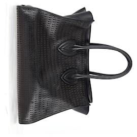Alaïa-Alaïa Sidi 39 Openwork Tote Bag in Black calf leather Leather-Black