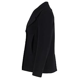 Burberry-Burberry London Pea Coat aus schwarzer Wolle-Schwarz