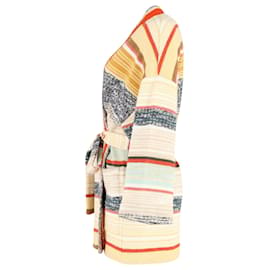 Missoni-Cárdigan a rayas con cinturón Missoni en lana multicolor-Otro,Impresión de pitón