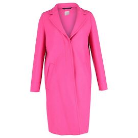 Hugo Boss Boss Button Coat in Pink Wool Pink