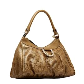 Gucci-Guccissima Leather Abbey D-Ring Shoulder Bag 190525-Brown